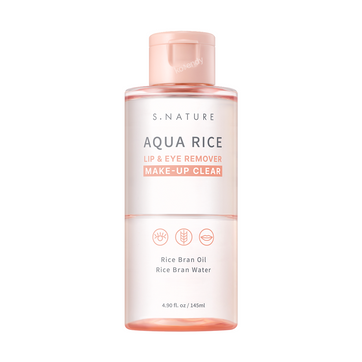 S.NATURE - Aqua Rice Lip & Eye Remover (Göz ve Dudak Makyajı İçin Pirinç Özü & Mavi Peptitli Çift Fazlı Makyaj Temizleyicisi) 145ml (%25 İndirimli)