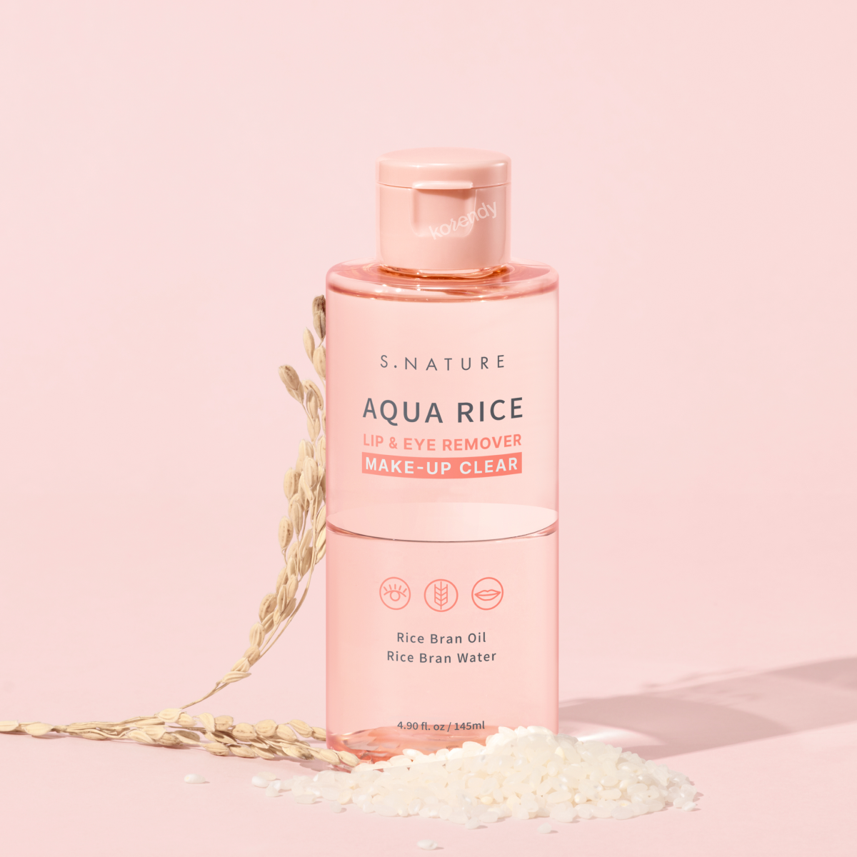 S.NATURE - Aqua Rice Lip & Eye Remover (Göz ve Dudak Makyajı İçin Pirinç Özü & Mavi Peptitli Çift Fazlı Makyaj Temizleyicisi) 145ml (%25 İndirimli)