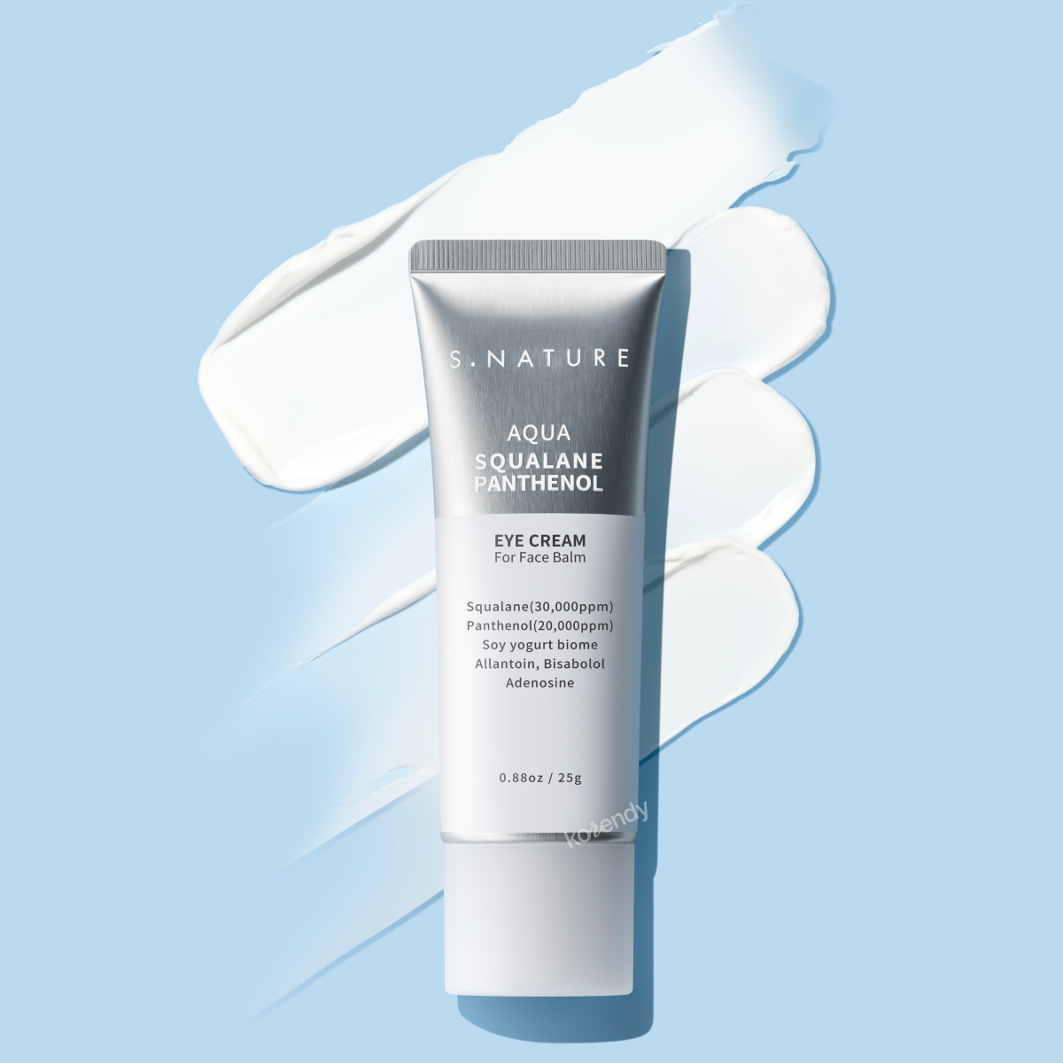 S.NATURE - Aqua Squalane Panthenol Eye Cream For Face Balm (Elastikiyet Kaybı ve Koyu Halka Görünümü Önleyici Soya Yoğurdu, Squalane ve Proteinli Göz Kremi) 25g (%25 İndirimli)