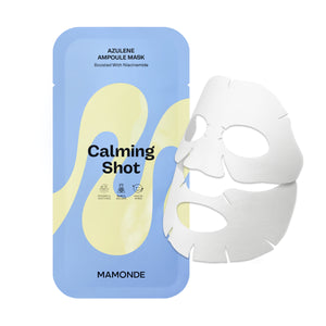 Mamonde - Calming Shot Azulen Ampoule Mask Pack (Stres Önleyici ve Nemlendirici Papatya Sulu ve Azulenli Ampul Maske) 1li (%20 Lansman İndirimli)