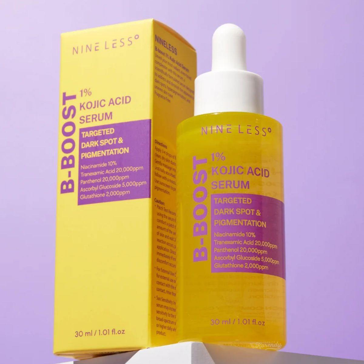 Nineless - B Boost 1% Kojic Acid Serum (Koyu Leke ve Geniş Gözenek Nineless - B Boost 1% Kojic Acid Serum (Koyu Leke ve Geniş Gözenek