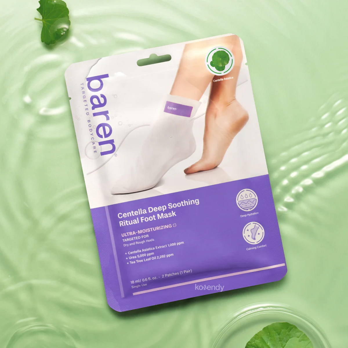 Baren - Centella Deep Soothing Ritual Foot Mask (Cica ve Üre İçeren SOS Hızlı Bakım Ayak Maskesi - Peeling Değildir) (%15-%30 Lansman İndirimi)