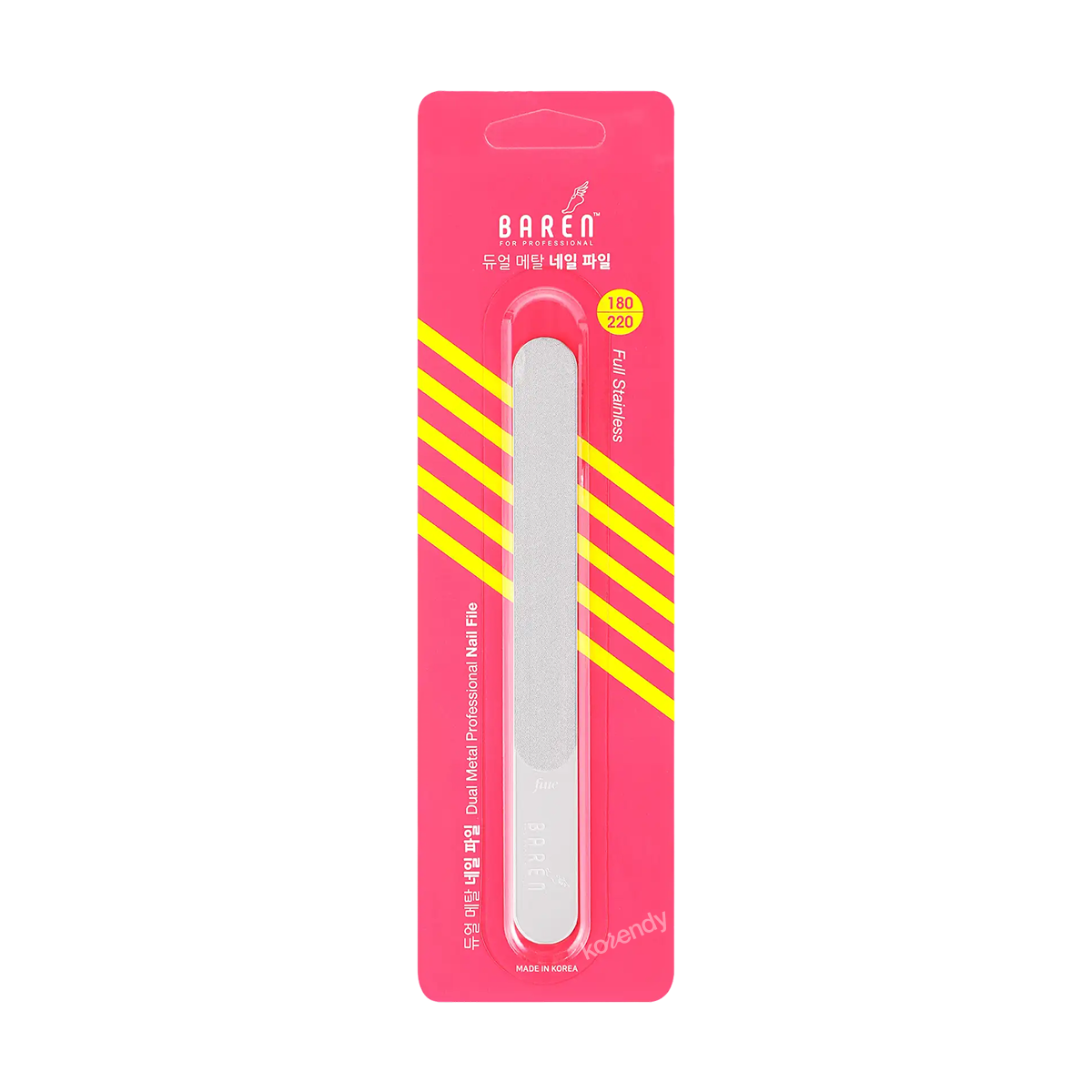 Baren - Double Sided Nail File for Natural Nails (Çift Taraflı Paslanmaz Çelik Profesyonel Tırnak Törpüsü) (%15-%30 Lansman İndirimi)