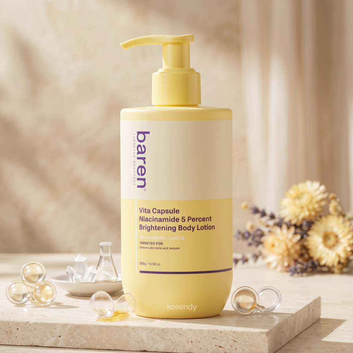 Baren - Vita Capsule Niacinamide 5% Brightening Body Lotion (Vita-Kapsüllü Parlaklık Veren Vücut Losyonu) 300g (%15-%30 Lansman İndirimi)