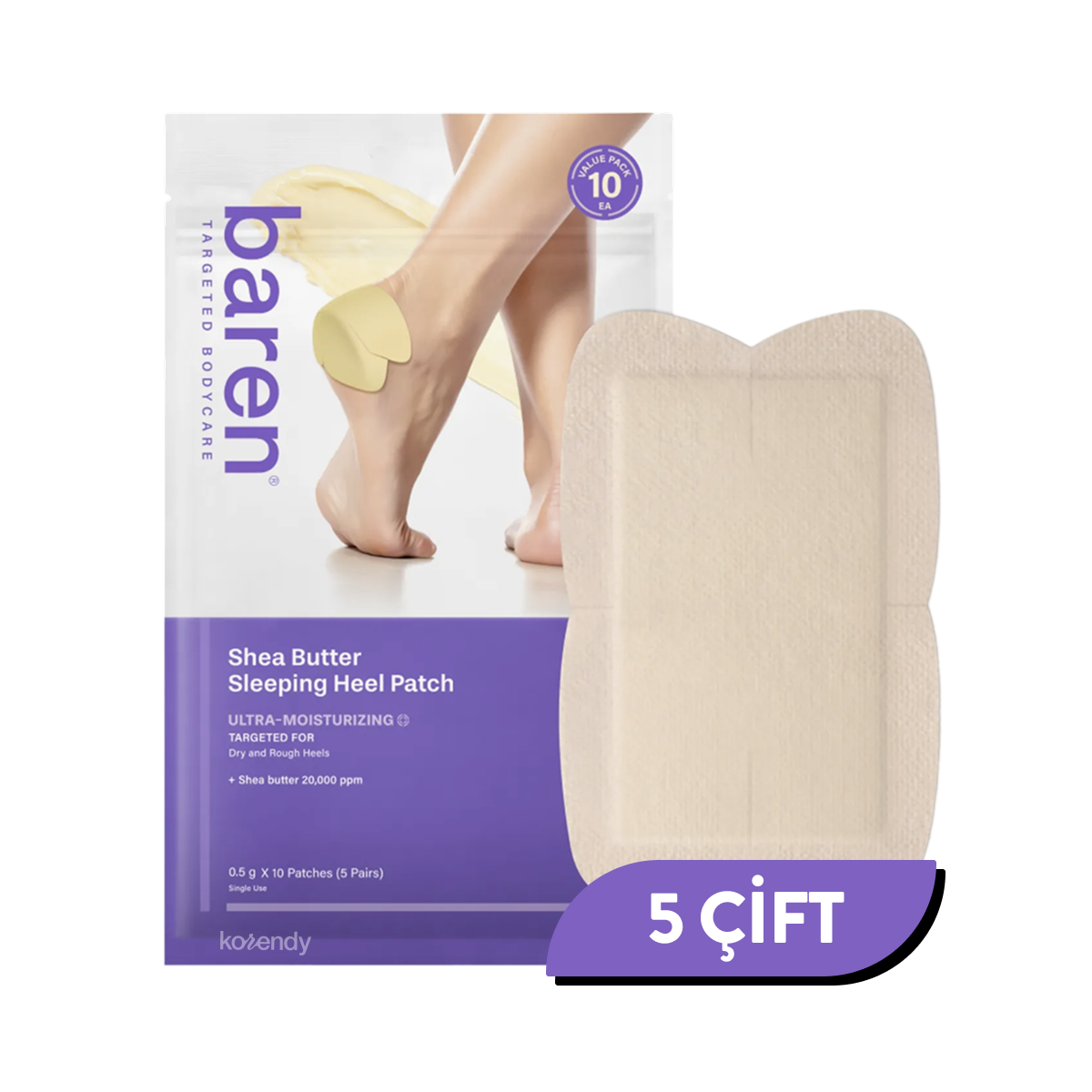Baren - Shea Butter Sleeping Heel Patch (Gece Boyu Besleyici ve Nemlendirici Shea Butter İçeren Topuk Bandı) (%15-%30 Lansman İndirimi)