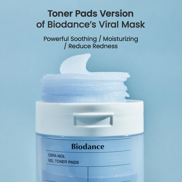 Biodance - Cera Nol Gel Toner Pads (Nemlendirici ve Serinletici Buzul Sulu Jel Toner Ped) 60lı