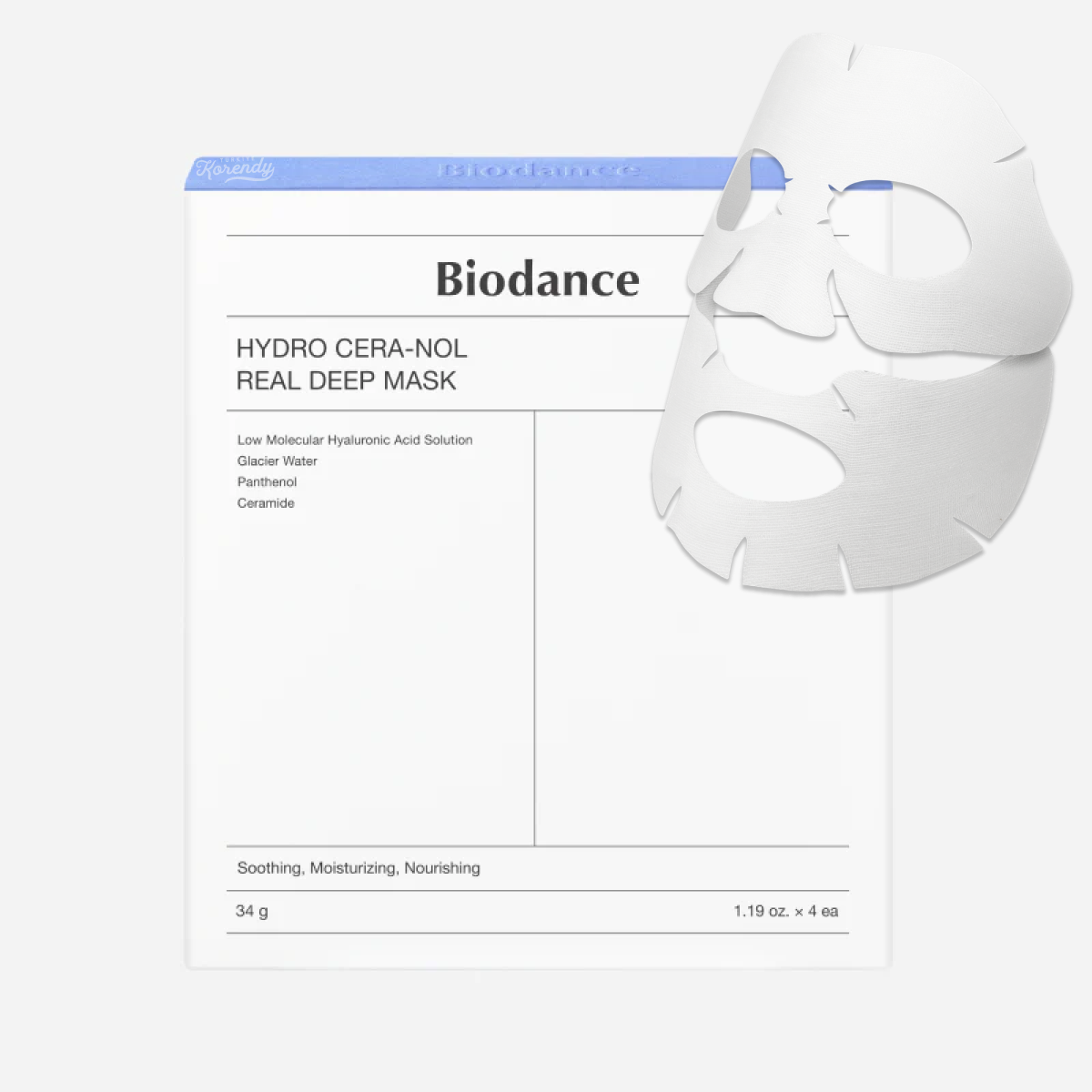 Biodance - Real Deep Mask - Hydro Cera-Nol (Kızarıklık Karşıtı 5 Çeşit Seramidli Şeffaflaşan Maske) 4lü