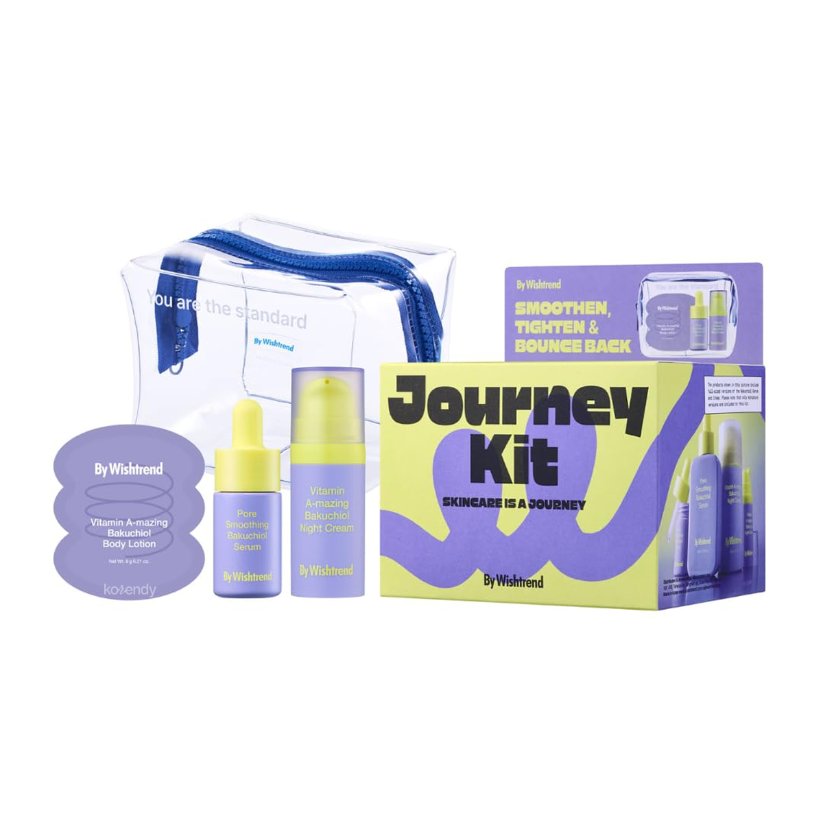 By Wishtrend  - Bakuchiol Skin Journey Kit (10ml + 10g + 6g x 3) (Geniş Gözenek Kırışıklık ve Pürüz Önleyici Esneklik Koruyucu Bakuchiol Mini Set)