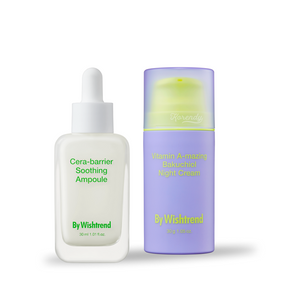 By Wishtrend - Cera Barrier Ampoule & Vitamin A-mazing Cream Set (Yenile, Yatıştır, Güçlendir ve Onar)