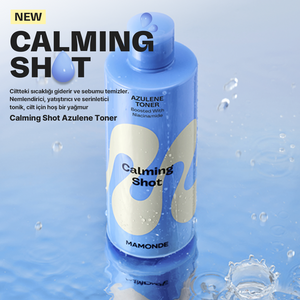 Mamonde - Calming Shot Azulene Toner (Stres ve Isı Düşürücü Sebum Arındırıcı Mavi Azulenli ve Papatya Sulu Tonik) 300ml