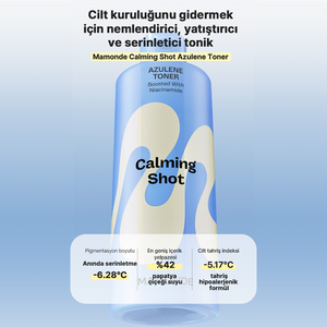 Mamonde - Calming Shot Azulene Toner (Stres ve Isı Düşürücü Sebum Arındırıcı Mavi Azulenli ve Papatya Sulu Tonik) 300ml