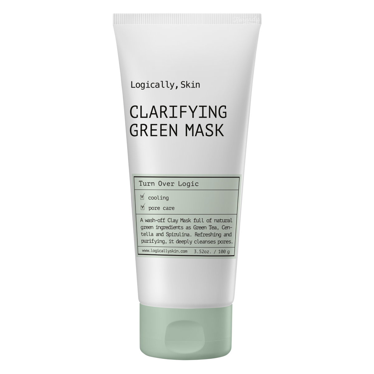 Logically Skin - Clarifying Green Mask (Geniş Gözenek Karşıtı Yeşil Çaylı Kil Maskesi) 100g (%40 İndirimli)