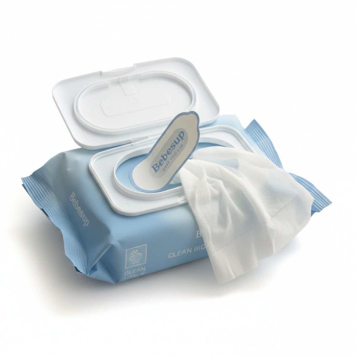Bebesup - Clean Bidet Tissue (%99 Su Bazlı Tuvalete Atılabilir Islak Mendil) (48 Mendil) (%50 İndirimli)