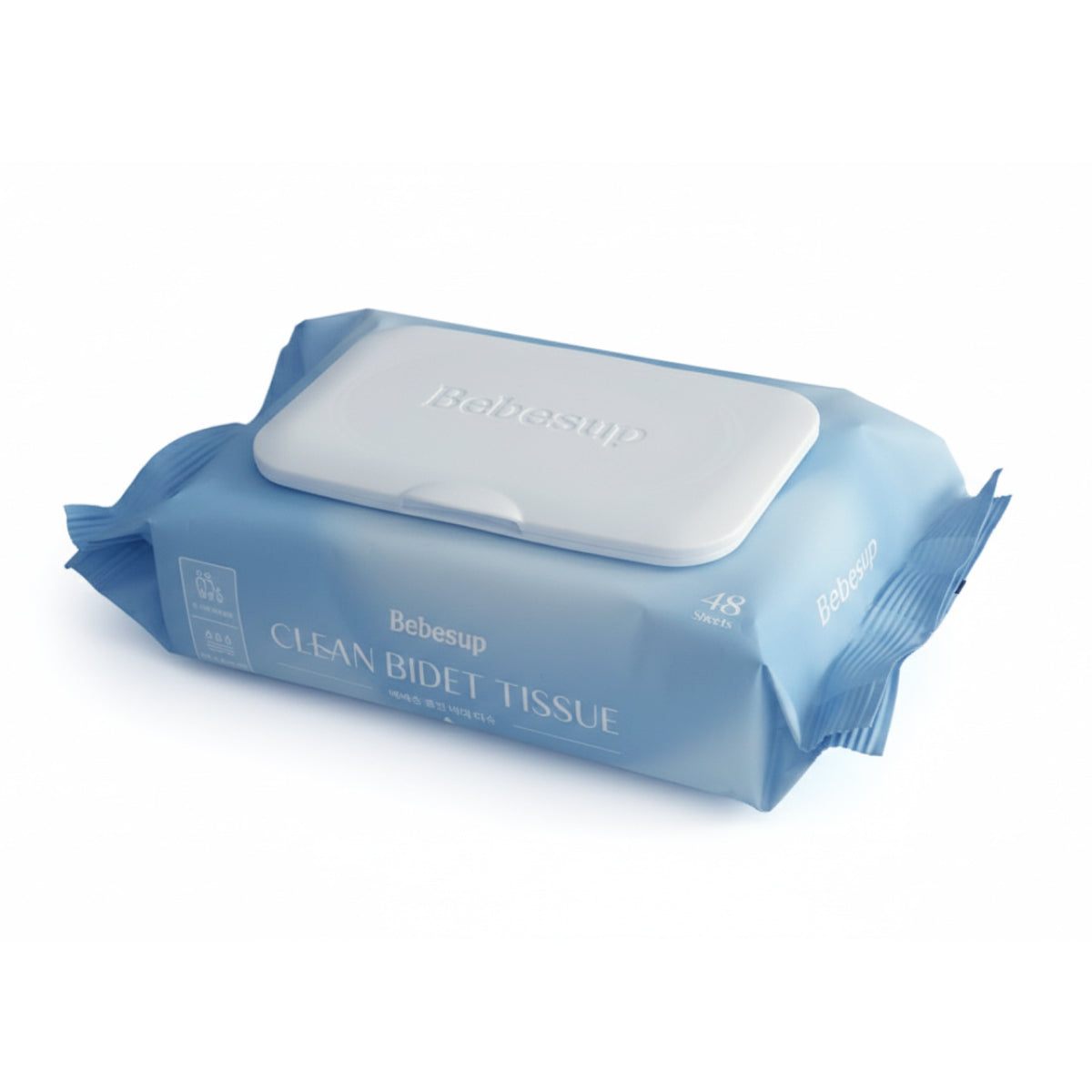 Bebesup - Clean Bidet Tissue (%99 Su Bazlı Tuvalete Atılabilir Islak Mendil) (48 Mendil) (%50 İndirimli)