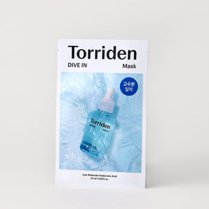 Torriden - DIVE-IN Low Molecular Hyaluronic Acid Mask Pack (5 Tip Mikro Hyaluronik Asitli Nem Bombası Yaprak Maske) 27ml
