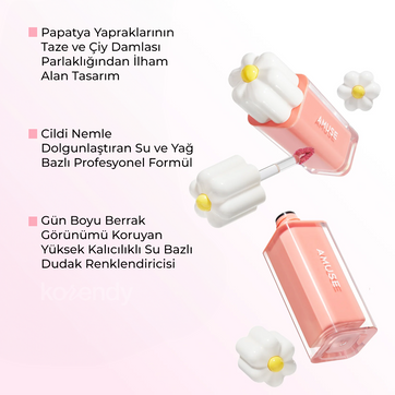 Amuse - Dew Tint (Doğal Parlaklık ve Nem Veren Meyveli Dudak Tinti) 4g (%75 SKT İndirimli)