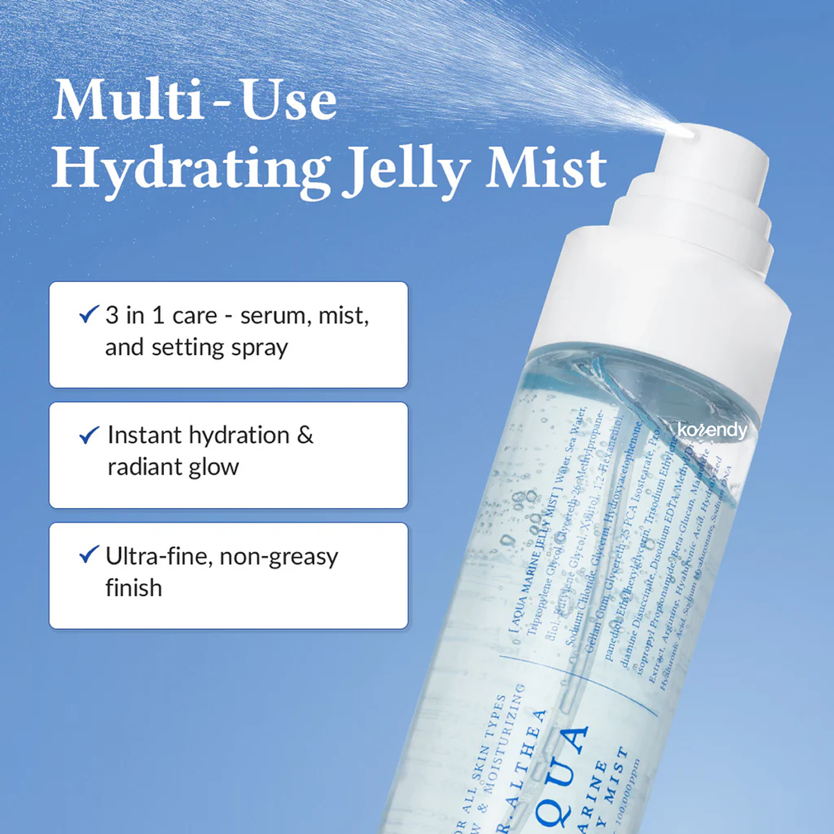 Dr. Althea - Aqua Marine Jelly Mist (Elastikiyet Koruyucu ve Parlaklık Verici PDRN ve Deniz Sulu Jel-Su Mist) 100ml (%25 İndirimli)