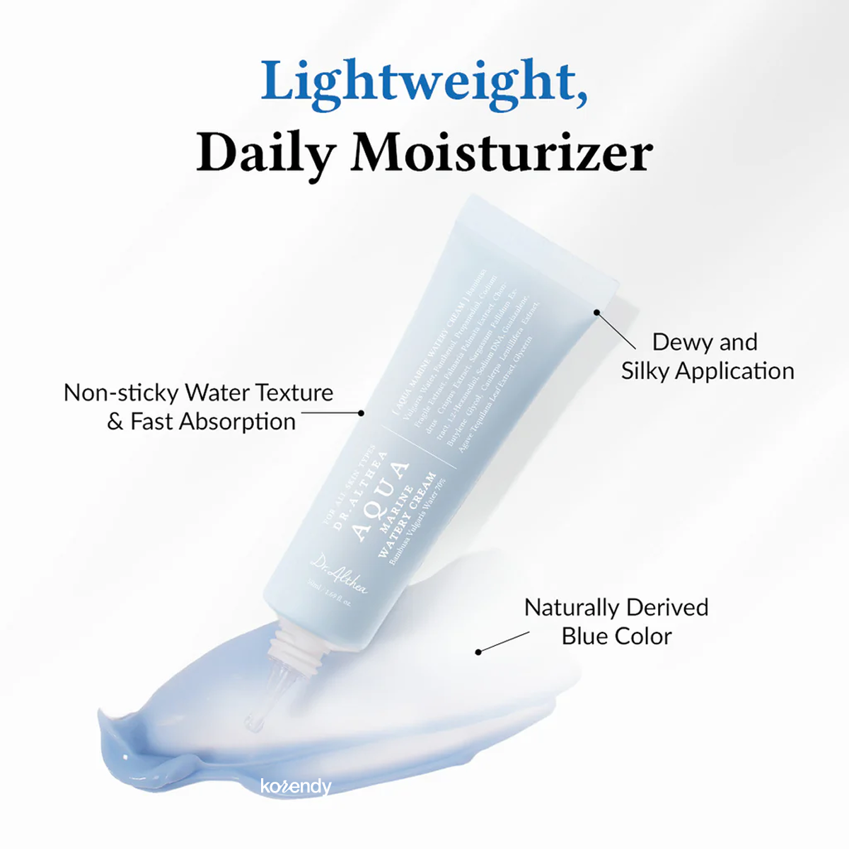 Dr. Althea - Aqua Marine Watery Cream (Bariyer Destekleyici %70 Bambu Suyu ve Guaiazuleneli Su Bazlı Nemlendirici Krem) 50ml (%25 İndirimli)