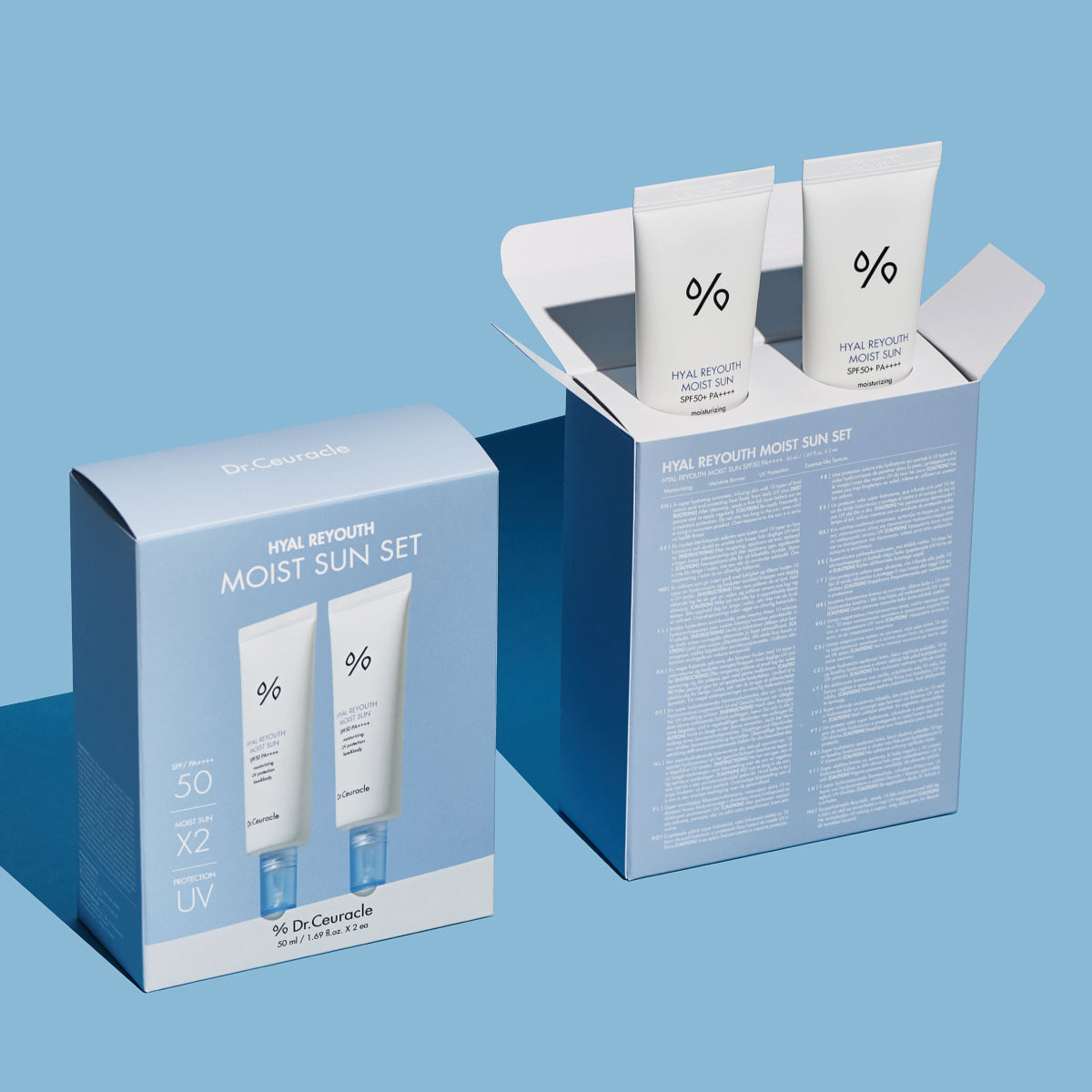 Dr.Ceuracle - Hyal Reyouth MOIST SUN SET (2x50ML SET ÜRÜN) SPF50+ PA++++