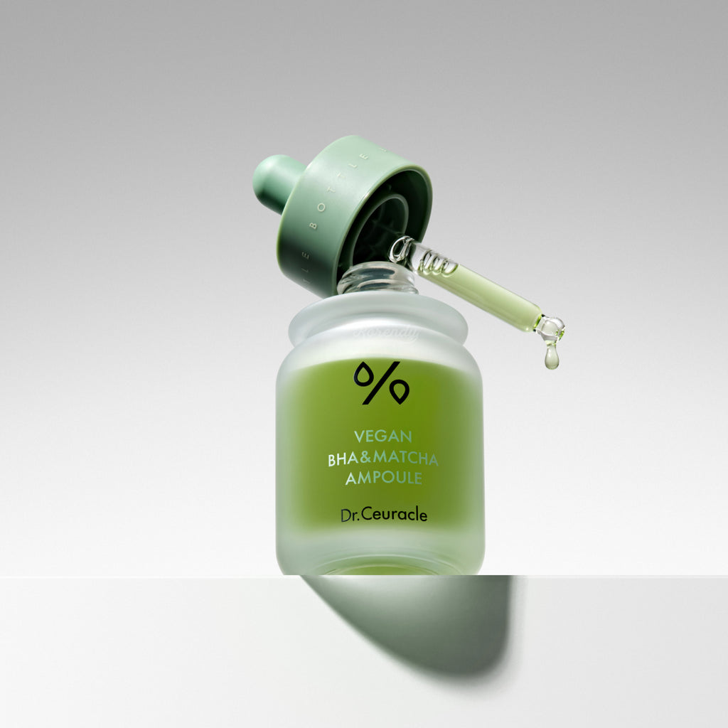 Dr.Ceuracle - Vegan BHA & Matcha Ampoule (Siyah Nokta ve Geniş Geniş Gözeneklere 9 Çeşit Peptitli BHA Ampulü) 30ml