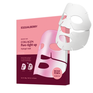 EqqualBerry - Collagen Pore-tight up Hydrogel Mask (4'lü) (Geniş Gözenek ve Kırışıklık Önleyici 13 Farklı Peptitli Kolajenli Şeffaflaşan Maske) (%25 Lansman İndirimli)