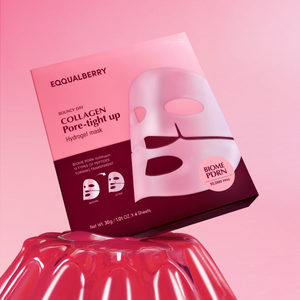 EqqualBerry - Collagen Pore-tight up Hydrogel Mask (4'lü) (Geniş Gözenek ve Kırışıklık Önleyici 13 Farklı Peptitli Kolajenli Şeffaflaşan Maske) (%25 Lansman İndirimli)