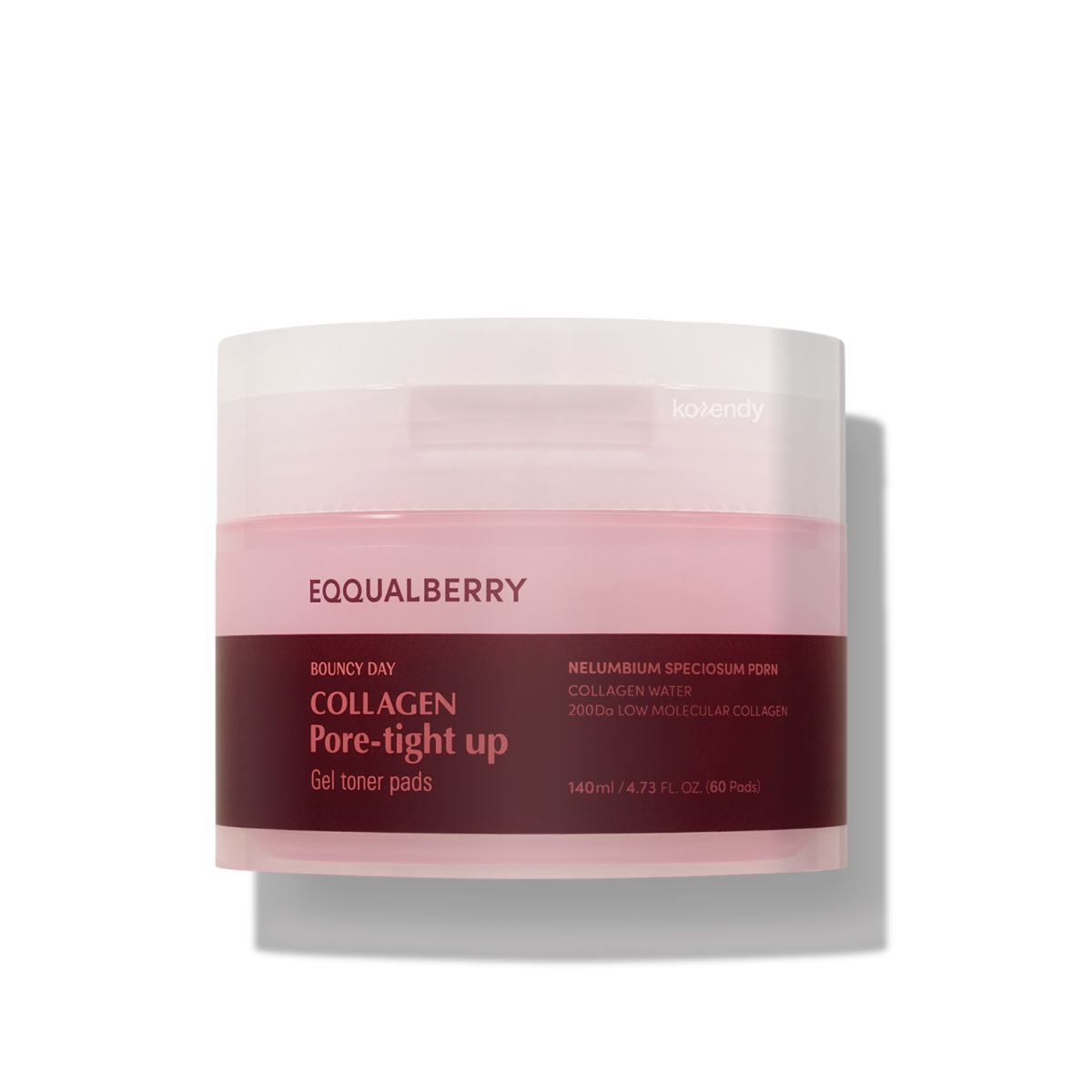 Eqqualberry - Collagen Pore Tight Up Gel Toner 60'lı Pad (Gözenek Önleyici ve Elastikiyet Koruyucu Kolajenli Jel Ped) 140ml (%15 İndirimli)