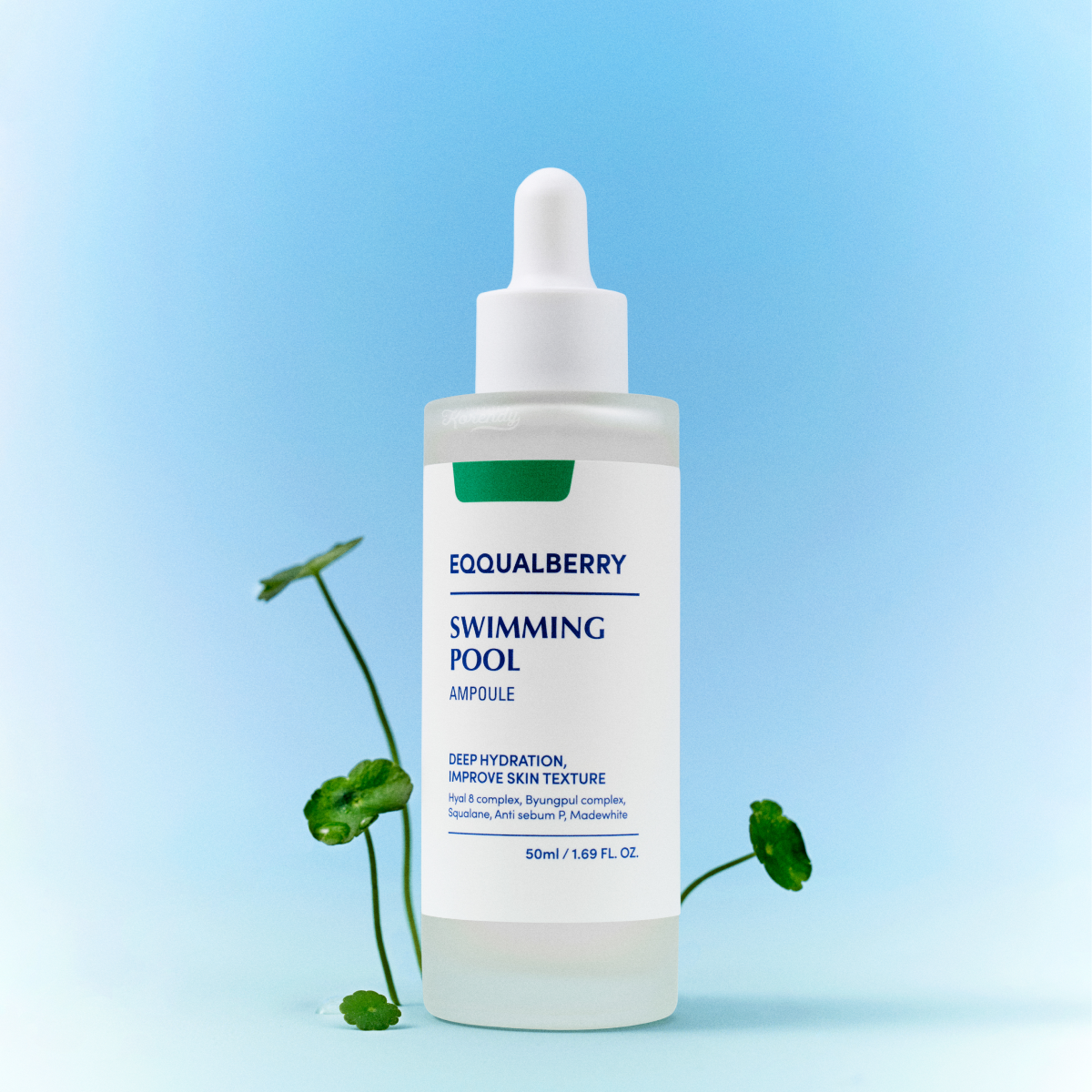 EqqualBerry - Swimming Pool Ampoule (Yoğun Hidrasyon Verici ve Geniş Gözenek Önleyici 8 Hyaluronik Asitli Ampul) 50ml (%25 Lansman İndirimli)