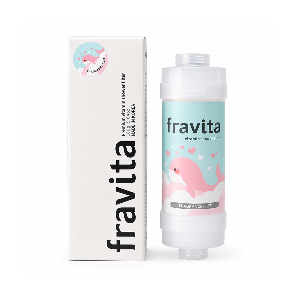 FRAVITA - Shower Filter Fragrance Free (Baby & Maternity) (Klor ve Pas Filtreleyici Kokusuz 50 Milyar Gözenekli Duş Filtresi) 160g (%15-%30 Lansman İndirimi)