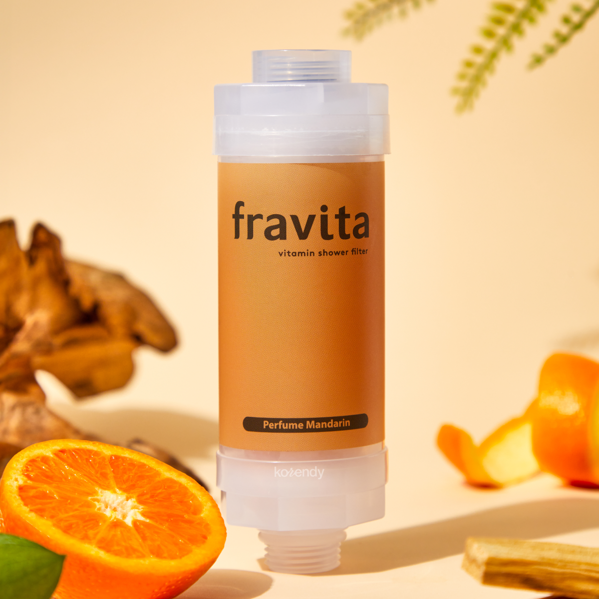 FRAVITA - Shower Filter Perfume Mandarin (Klor ve Pas Filtreleyici Mandalina ve Amber Kokulu 50 Milyar Gözenekli Duş Filtresi) 160g (%15-%30 Lansman İndirimi)