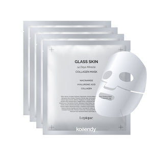 Lepique - Glass Skin 14Days Miracle Collagen Mask (Kırışıklık ve Leke Önleyici Parlatıcı Düşük Moleküllü Kolajen Maskesi) 4lü (%30 Lansman İndirimi)