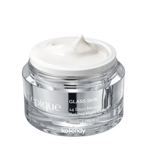 Lepique - Glass Skin 14Days Miracle Retinol Night Cream (Kırışıklık ve Elastikiyet Kaybı Önleyici Cam Cilt Görünümü Veren Retinollü Krem) 50ml (%30 Lansman İndirimi)
