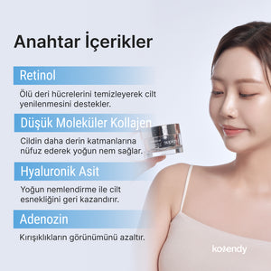 Lepique - Glass Skin 14Days Miracle Retinol Night Cream (Kırışıklık ve Elastikiyet Kaybı Önleyici Cam Cilt Görünümü Veren Retinollü Krem) 50ml (%30 Lansman İndirimi)