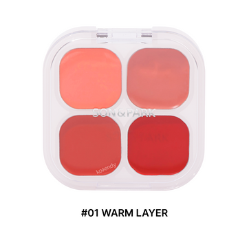 Son & Park - Glow Layering Lip & Cheek Palette (Katmanlanabilir Dokulu ve Işıltılı Dudak ve Yanak Paleti) 4g