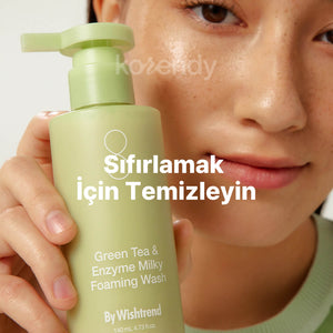 By Wishtrend - Green Tea & Enzyme Milky Foaming Wash (Yeşil Çaylı