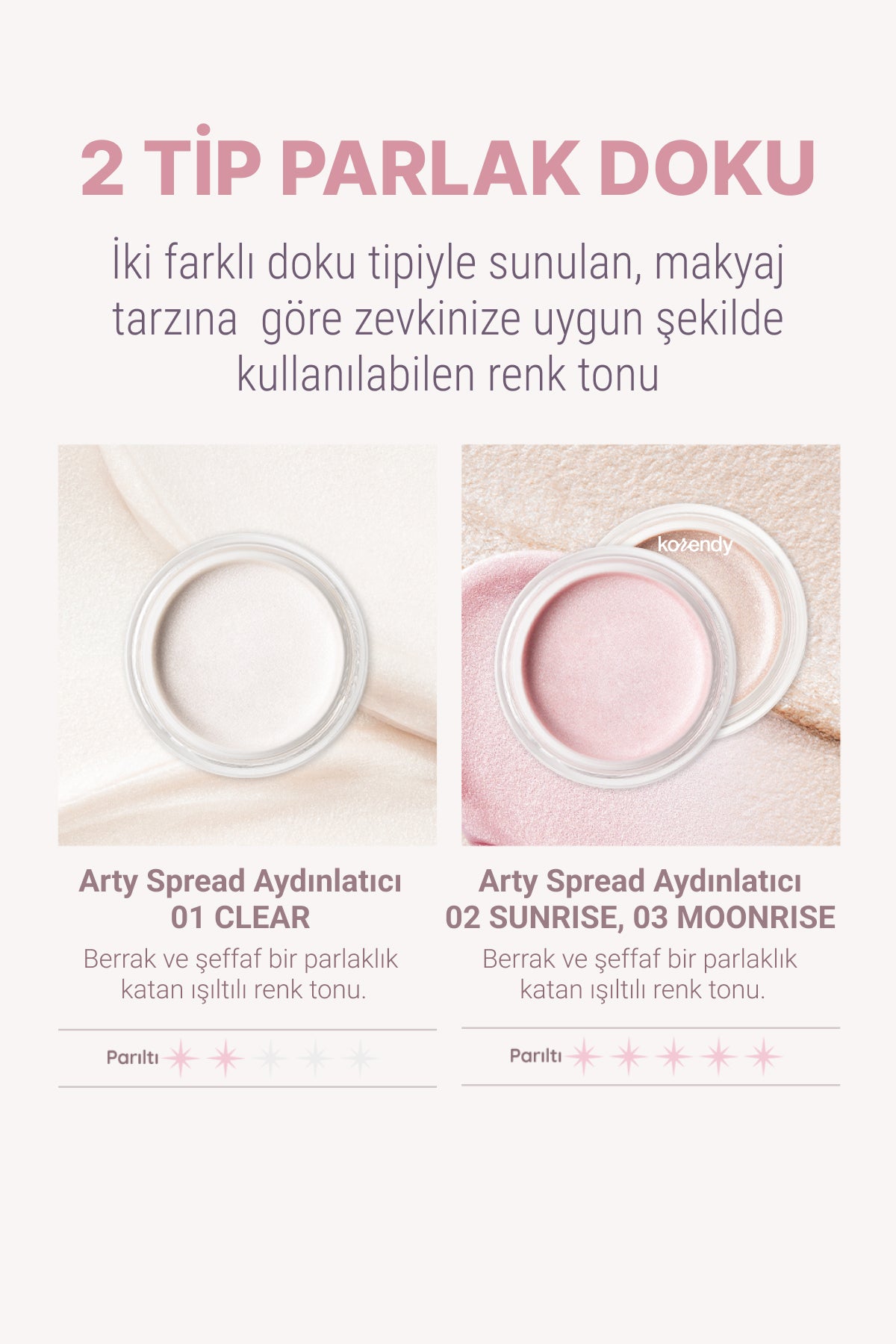 Son & Park - Highlighter Balm (Şeffaf, Altın ve Pembe Tonlarda Yüz Boyutlandırıcı Aydınlatıcı Balm) 4g