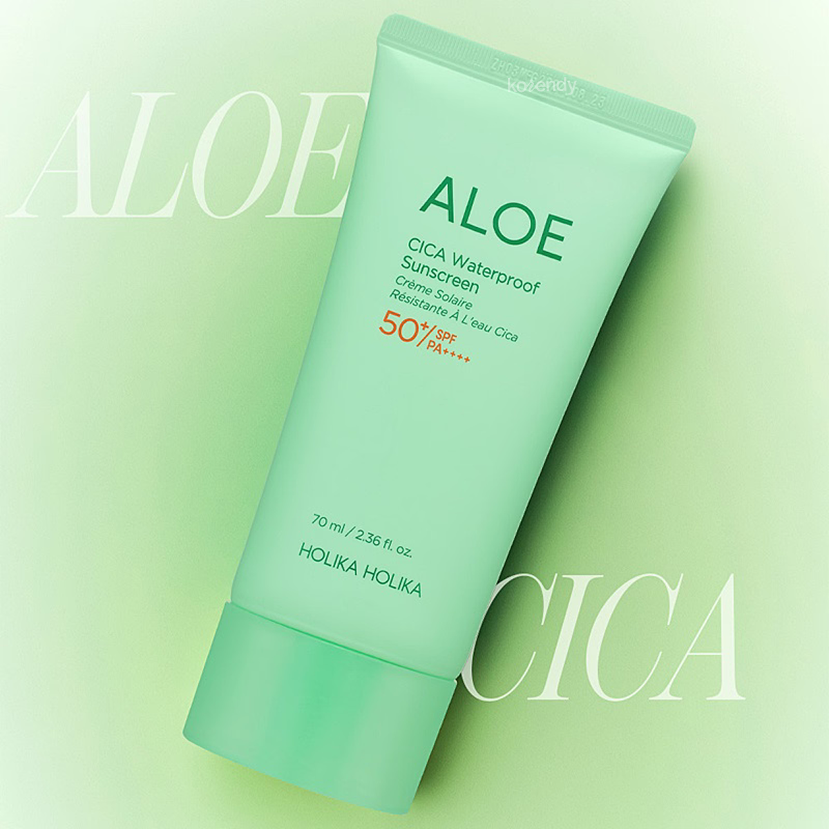 Holika Holika - Aloe Cica Waterproof Sunscreen SPF50+ (Suya Dayanıklı ve Dinginleştirici Aloe Vera ve Cica İçerikli Güneş Kremi) 70ml (Yeni Versiyon)