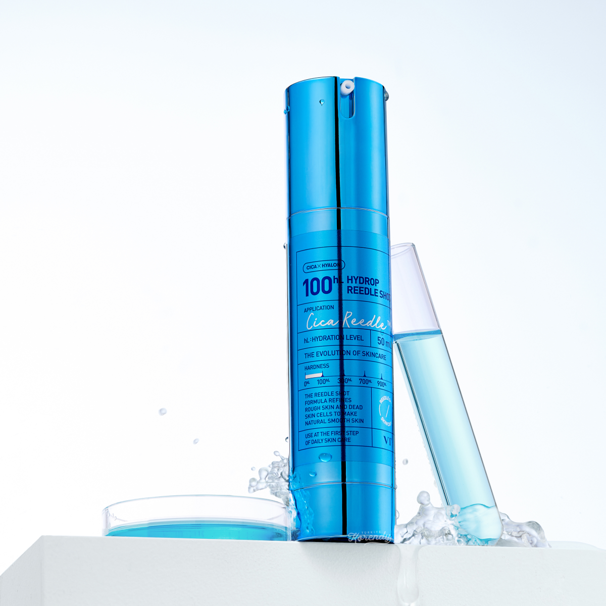 VT Cosmetics - Hydrop Reedle Shot 100 (Yoğun Nemlendirici Hyaluronik Asitli Mikro Bakım Ampulü) 50ml