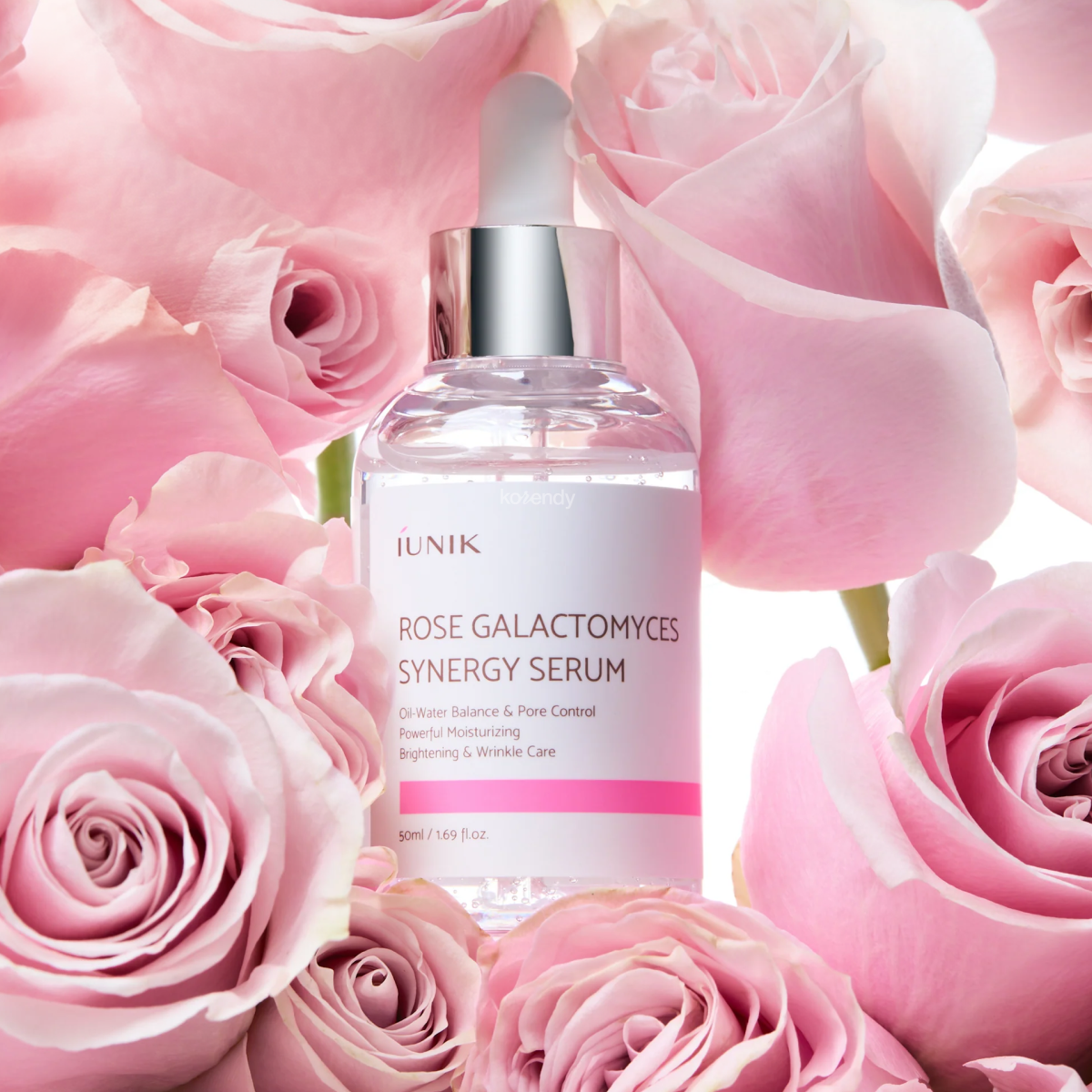 IUNIK - Rose Galactomyces Synergy Serum (Parlaklık Verici ve Dengeleyici %50 Galactomyces ve Gül Suyu İçeren Serum) 50ml (%15-%30 Lansman İndirimi)