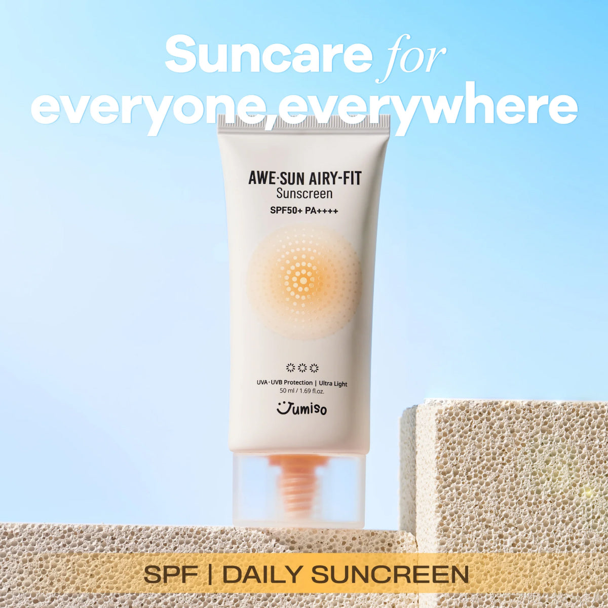 Jumiso - AWE⋅SUN AIRY-FIT Sunscreen SPF50+ PA++++ (Bambu ve Niasinamidli ULTRA hafif Leke Karşıtı Güneş Kremi) 50ml (%30 SKT indirimli 2025-10-10)