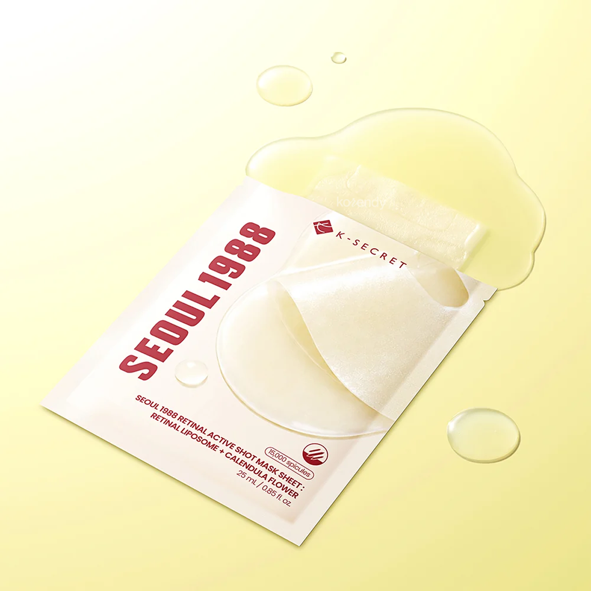 K-Secret - SEOUL 1988 Retinal Active Shot Mask Sheet : Retinal Liposome + Calendula Flower 10'lu Maske (Pürüzsüzlük Koruyucu Aynısefa Retinal Lipozomlu Maske) 25ml (%15-%30 Lansman İndirimi)