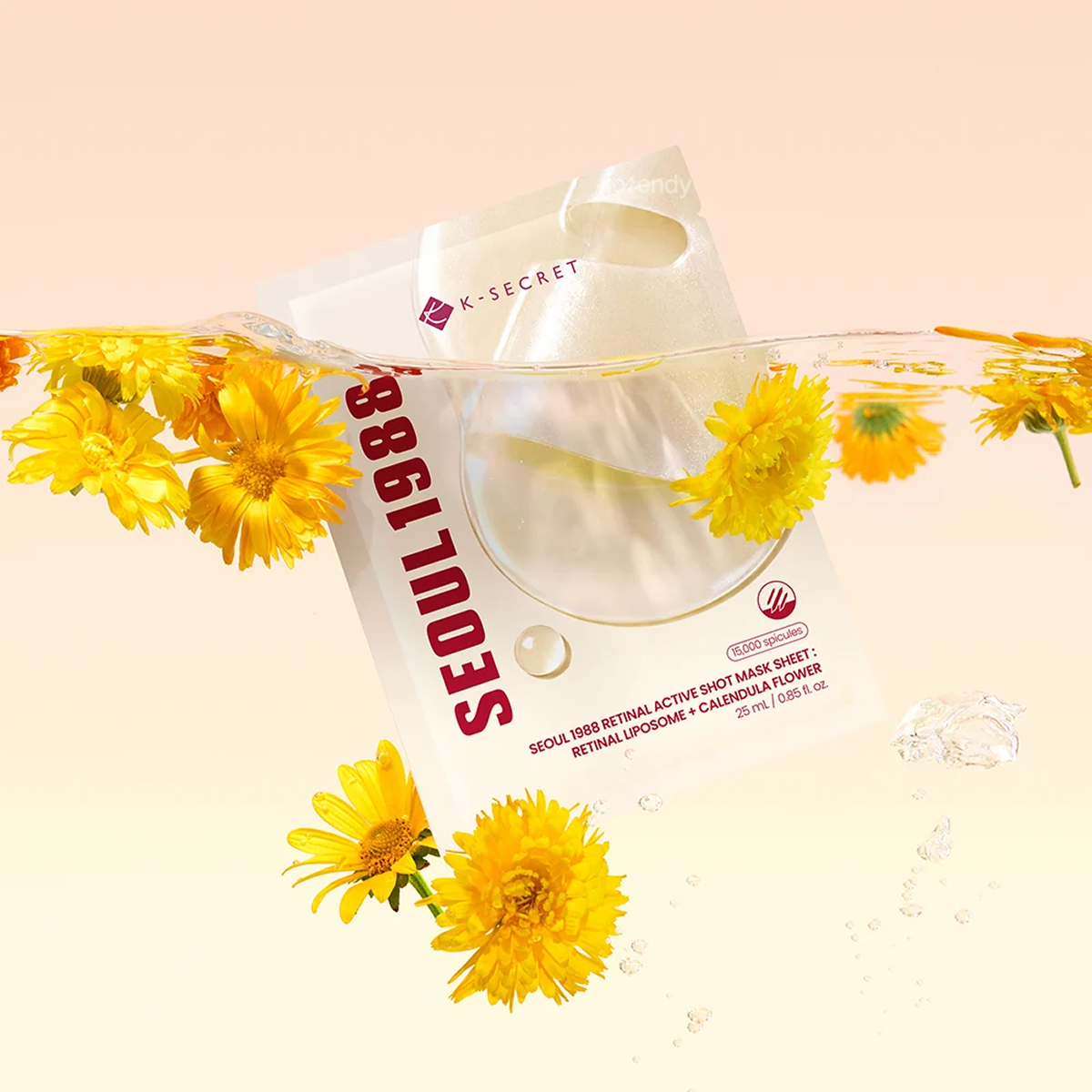 K-Secret - SEOUL 1988 Retinal Active Shot Mask Sheet : Retinal Liposome + Calendula Flower 10'lu Maske (Pürüzsüzlük Koruyucu Aynısefa Retinal Lipozomlu Maske) 25ml (%15-%30 Lansman İndirimi)