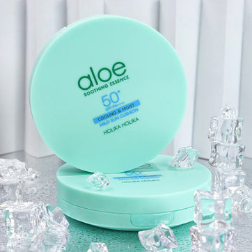 Holika Holika - Aloe Mild Sun Cushion SPF50+ PA++++ (Aloe Özlü Suya Dayanıklı Nemlendirici Güneş Kremi) 25gr