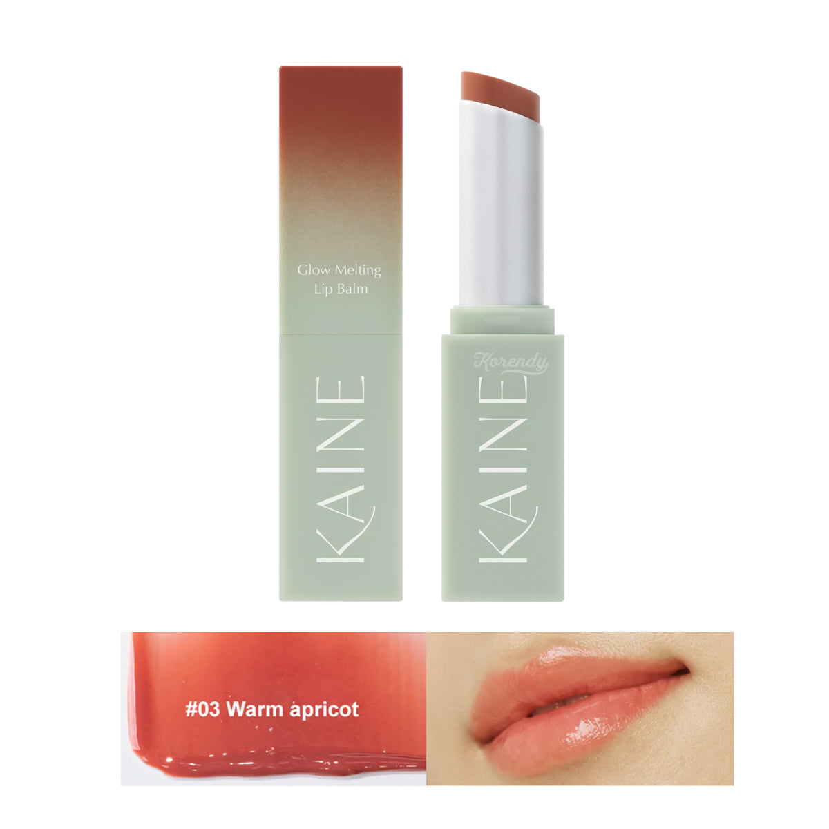 Kaine - Glow Melting Lip Balm (Parlaklık Verici Bariyer Koruyucu Skualenli Vegan Dudak Balmı) 3.7gr (%25 tanıtım indirimli)