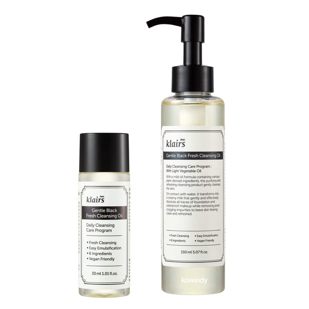 Klairs - Gentle Black Fresh Cleansing Oil (Nazik Makyaj Temizleme Yağı)