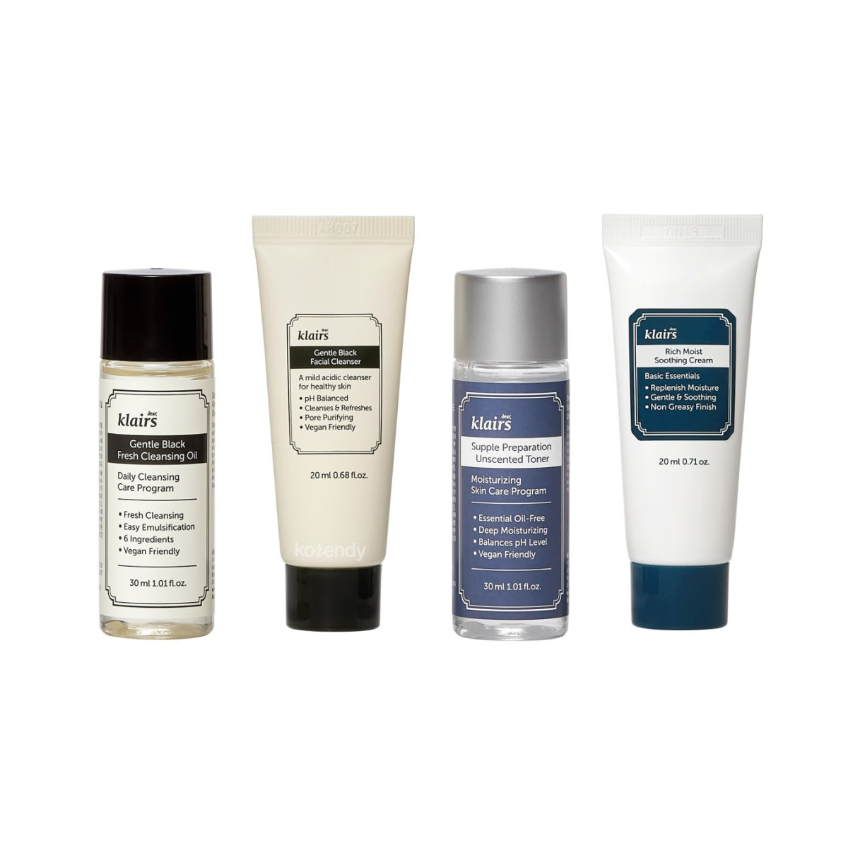 Klairs - Skincare Trial Kit (K-Beauty Temel Cilt Bakımı Seti) (%50 İndirimli)