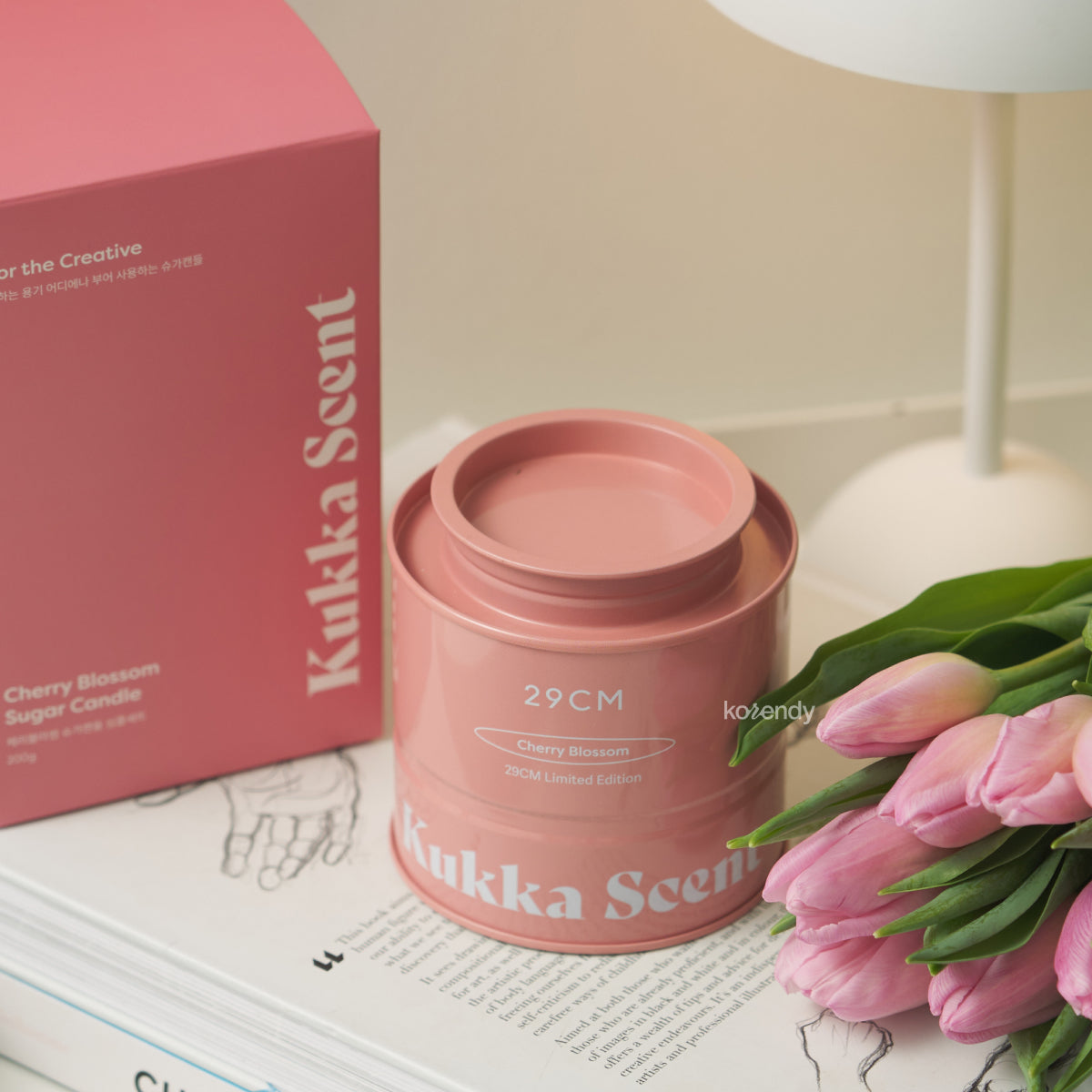 Kukka Scent - Sugar Candle Cherry Blossom (Fitalatsız Parafinsiz, %99 Palm Wax + %1 Kiraz Çiçeği ve Misk Kokulu İnci Mum) (%15-%30 Lansman İndirimi)