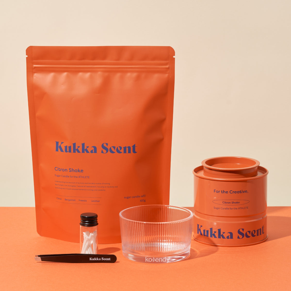 Kukka Scent - Sugar Candle Citron Shake (Fitalatsız Parafinsiz, %99 Palm Wax + %1 Narenciye Kokulu İnci Mum) (%15-%30 Lansman İndirimi)