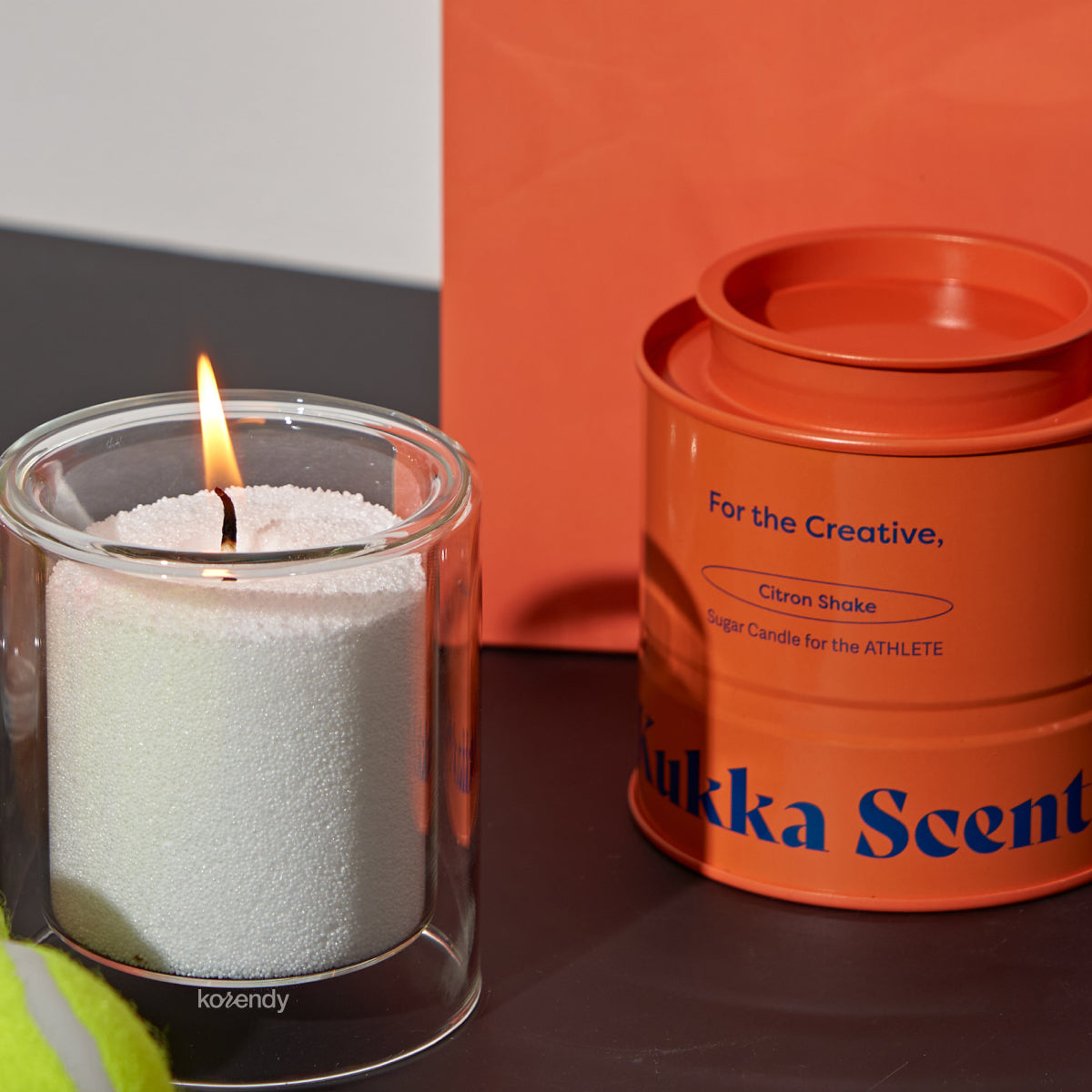 Kukka Scent - Sugar Candle Citron Shake (Fitalatsız Parafinsiz, %99 Palm Wax + %1 Narenciye Kokulu İnci Mum) (%15-%30 Lansman İndirimi)