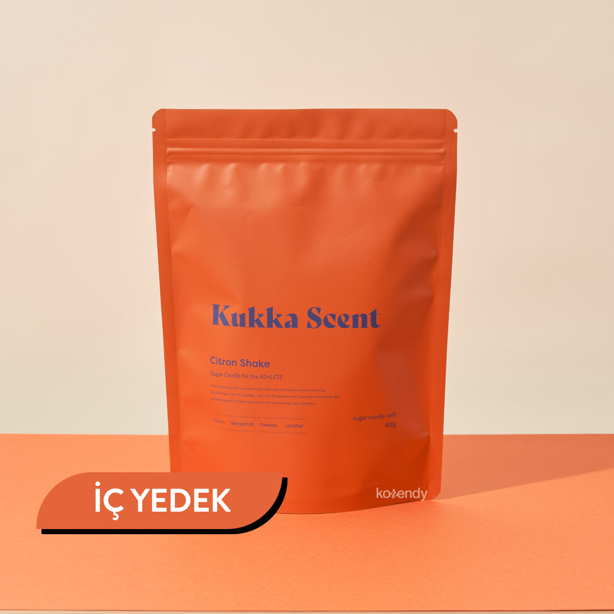 Kukka Scent - Sugar Candle Citron Shake (Fitalatsız Parafinsiz, %99 Palm Wax + %1 Narenciye Kokulu İnci Mum) (%15-%30 Lansman İndirimi)